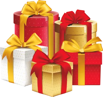 red and gold gift boxes
