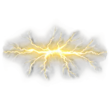 a yellow lightning bolt on a white background