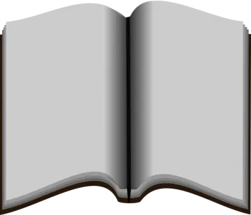 an open book on a white background