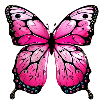a pink butterfly on a white background