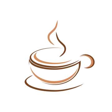 a cup of coffee on a white background
