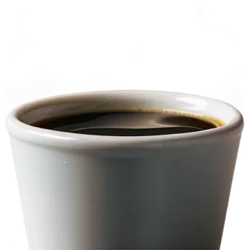 a cup of coffee on a white background