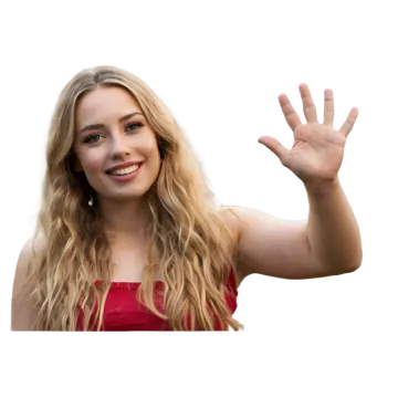 a woman with long blonde hair