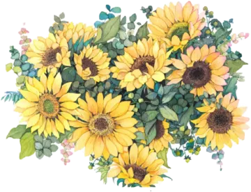 a bouquet of sunflowers