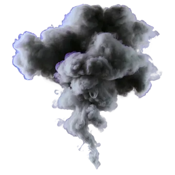 black smoke on a white background