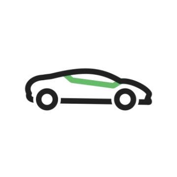 a car icon on a white background