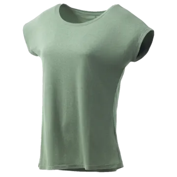 a women's t - shirt in sage green