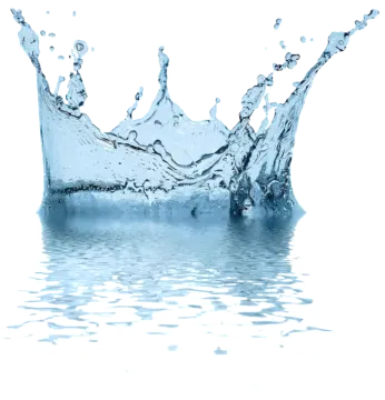 water splash on white background