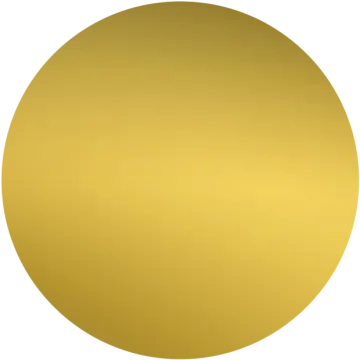 a gold circle on a white background