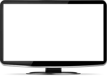 an image of a television set with white screen