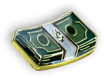 an image of a green and gold belt buckle