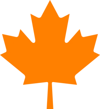 an orange maple leaf