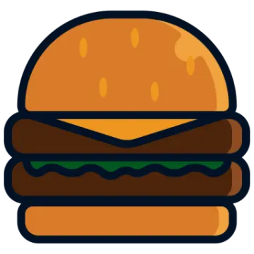 a hamburger with cheese on it