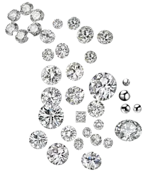 many diamonds on a white background