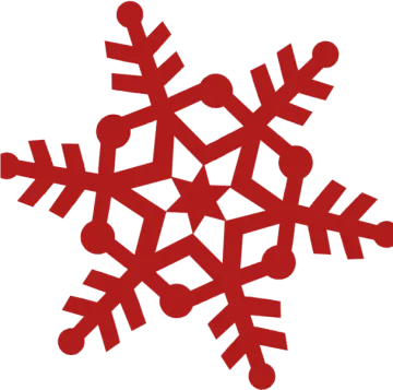 a red snowflorer on white background
