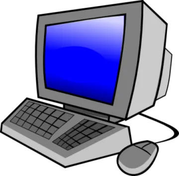 a computer with a mouse on it