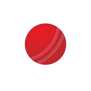 a red cricket ball on a white background