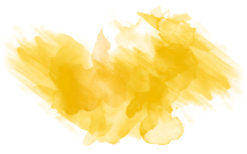 a yellow watercolor stain on white background