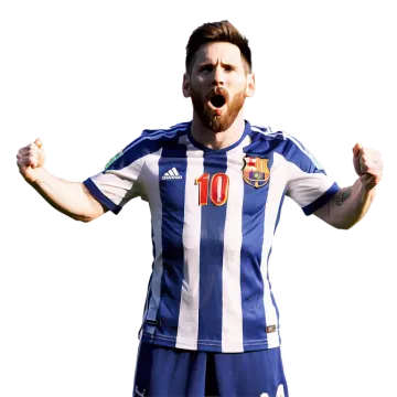 a man in a blue and white soccer uniform
