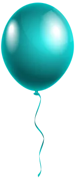 a blue balloon with a string attached to it