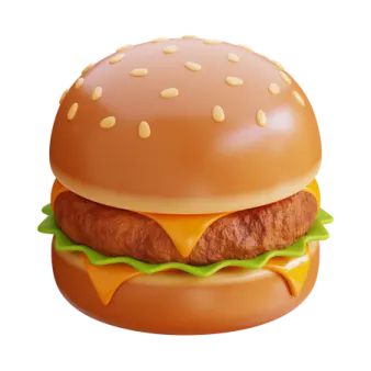 a hamburger with chicken and cheese on it