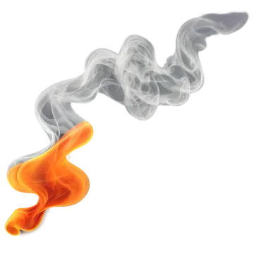 an orange and white smoke on a white background