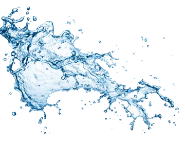 water splash on white background