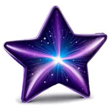 a purple and blue star shaped object