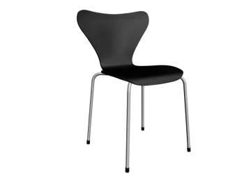 a black chair on a white background