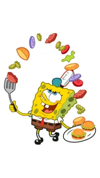 an image of a cartoon character with food