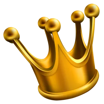 a golden crown on a white background