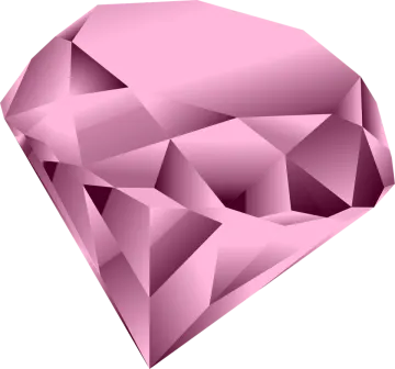 a pink diamond on a white background