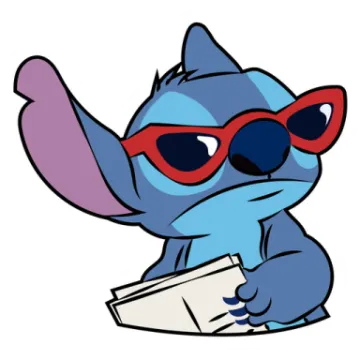 a cartoon character with sunglasses and a book