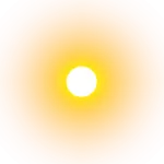 the sun in a white background