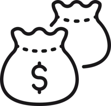 two bags of money
