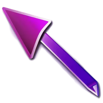 a purple arrow on a white background