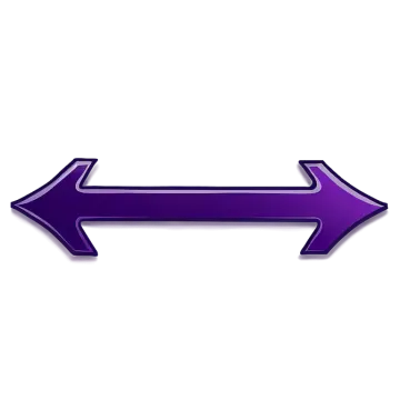 a purple arrow icon on a white background