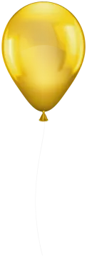 a gold balloon on a white background