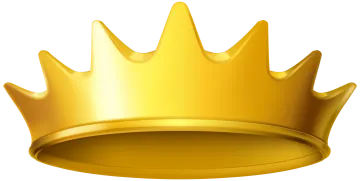 a gold crown on a white background