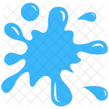 a blue paint splash on a white background