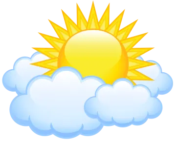 a sun and clouds clipart