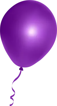 a purple balloon with a white background