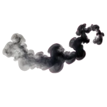a black smoke cloud on a white background