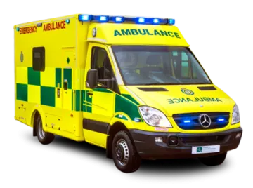 an ambulance is shown in this image