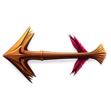 an image of a red and gold arrow