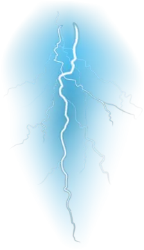 a lightning bolt in the sky