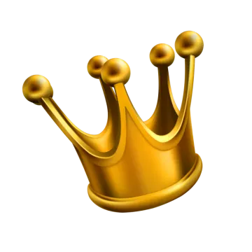 a golden crown on a white background