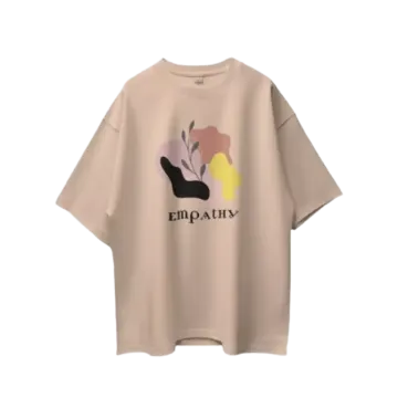 a t - shirt with an image of a woman's hand holding a flower