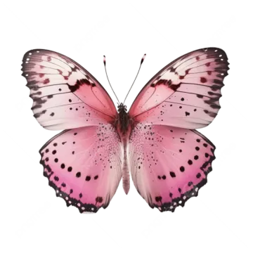 a pink butterfly on a white background