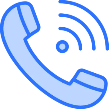 an icon of a telephone receiver